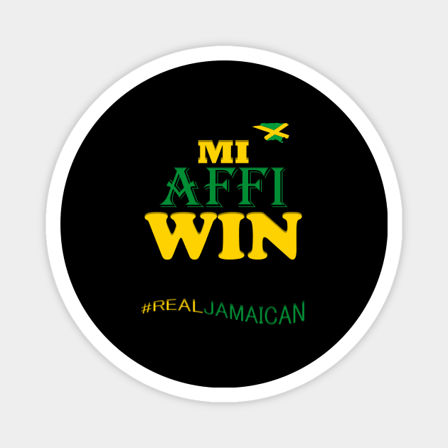 Jamaica Flag Map, Jamaican Slogan Magnet by alzo